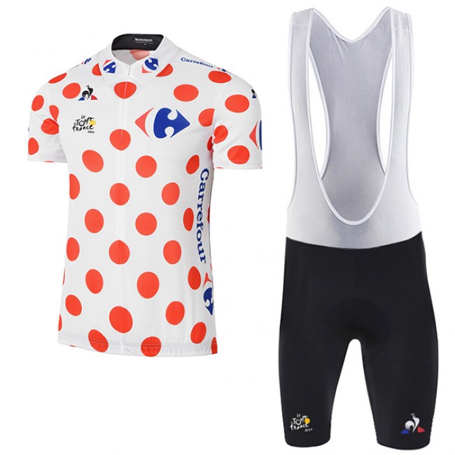 2017 Tour de France Polka Dot Fahrradbekleidung Satz Radtrikot Kurzarm+Kurz Trägerhose 980OUSB 2017 Tour de France Polka Dot Fahrradbekleidung Satz Radtrikot Kurzarm+Kurz Trägerhose 980OUSB