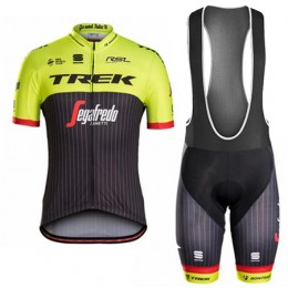 Trek Segafredo 2017 Fahrradbekleidung Satz Radtrikot Kurzarm+Kurz Trägerhose Gelb 184PMCK Trek Segafredo 2017 Fahrradbekleidung Satz Radtrikot Kurzarm+Kurz Trägerhose Gelb 184PMCK