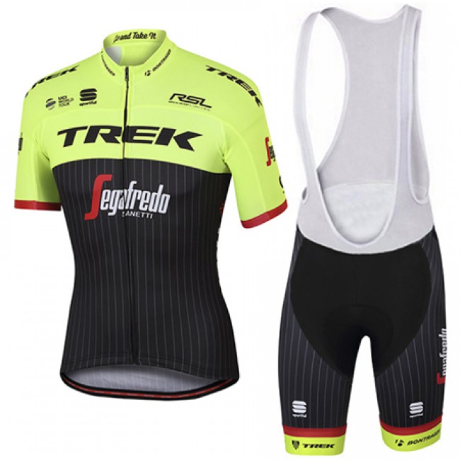 Trek Segafredo Pro 2017 Gelb Fahrradbekleidung Satz Radtrikot Kurzarm+Kurz Trägerhose 726BFMO Trek Segafredo Pro 2017 Gelb Fahrradbekleidung Satz Radtrikot Kurzarm+Kurz Trägerhose 726BFMO